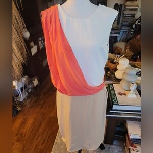 FENDI Symmetrical Ivory Peach Beige Shift Dress